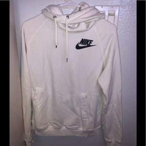 White Nike Cowl Neck Hoodie